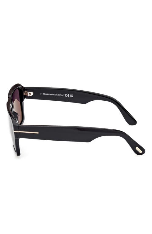 Tom Ford Redford 56mm Navigator Sunglasses In Black