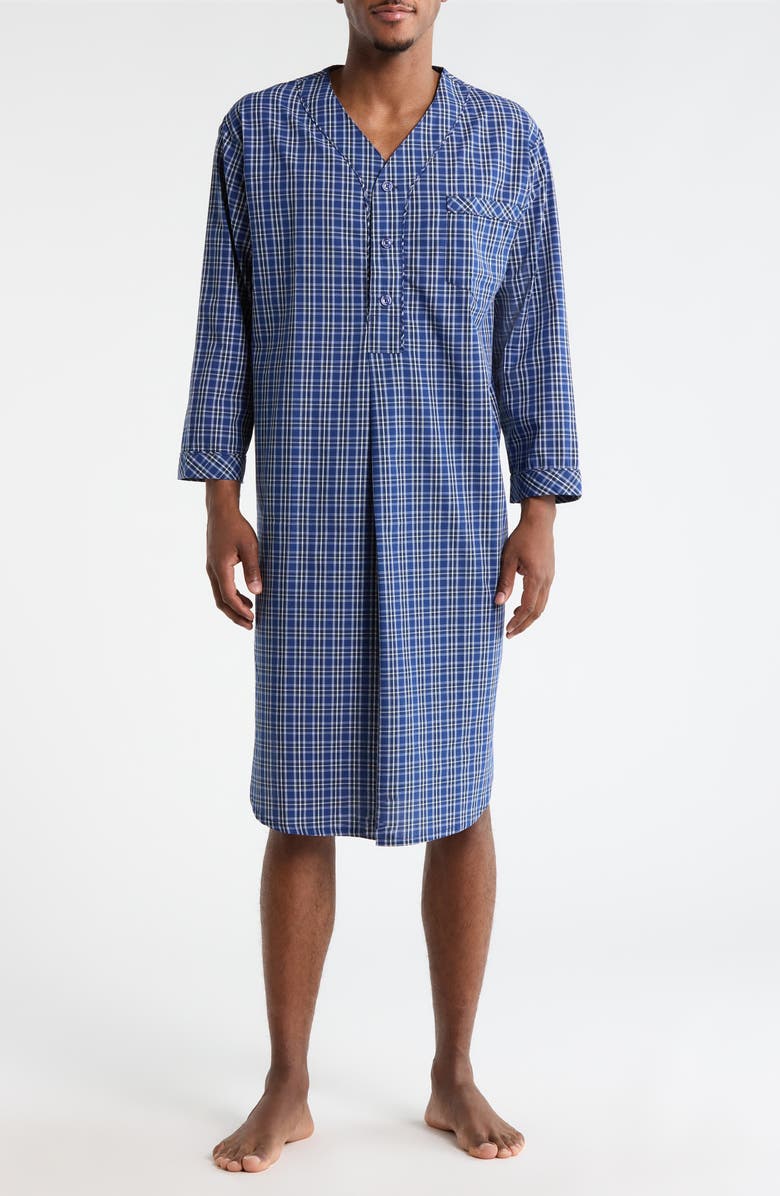 Majestic International Sunset Blues Cotton Blend Nightshirt, Main, color, Cobalt