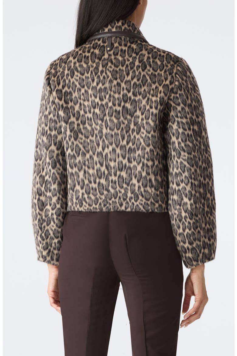 Lorah Leopard Print Wool & Alpaca Blend Crop Jacket, Alternate, color, LIGHT CAMEL MULTI