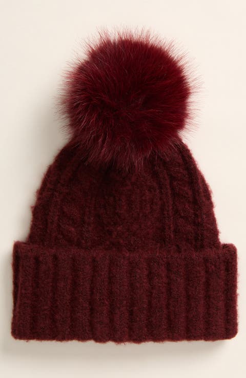 Cable Stitch Pom Beanie