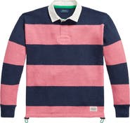 Polo Ralph Lauren Stripe Linen & Cotton Rugby Sweater
