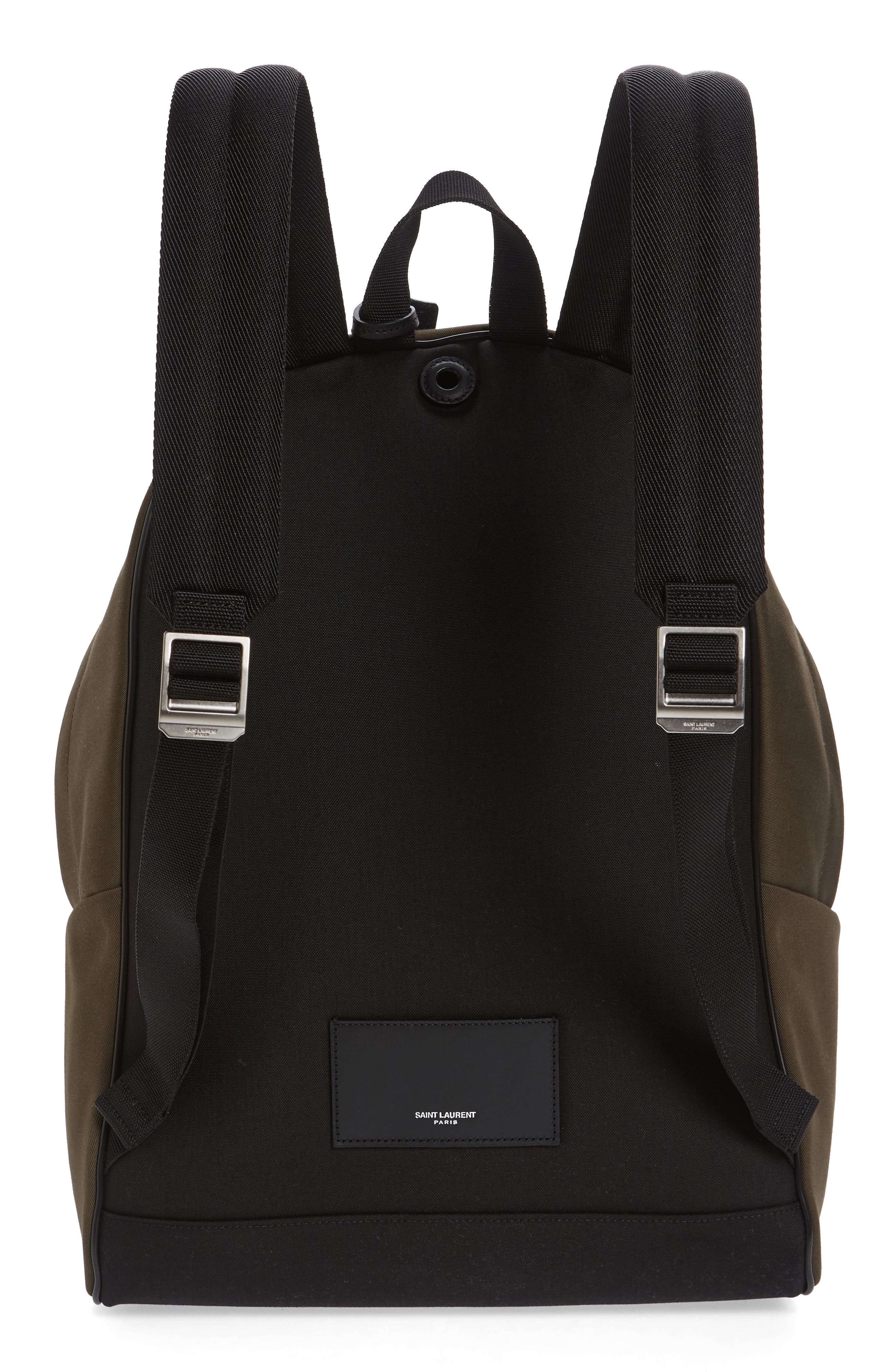 Saint Laurent City Canvas Backpack, Alternate, color, 