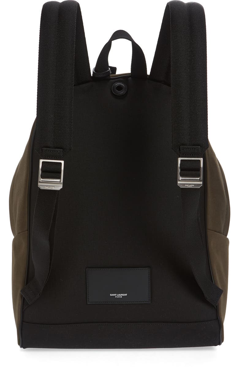 Saint Laurent City Canvas Backpack, Alternate, color,