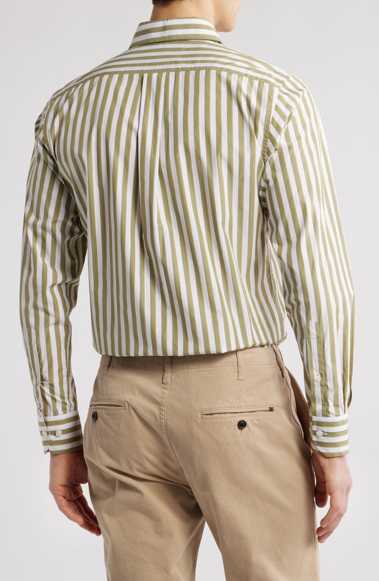 Scott Barber Bold Stripe Cotton Sateen Button-Down Shirt, Alternate, color, 
