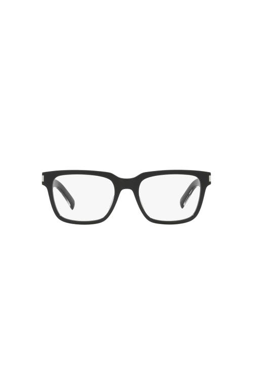 Saint Laurent 54mm Square Optical Glasses In Black