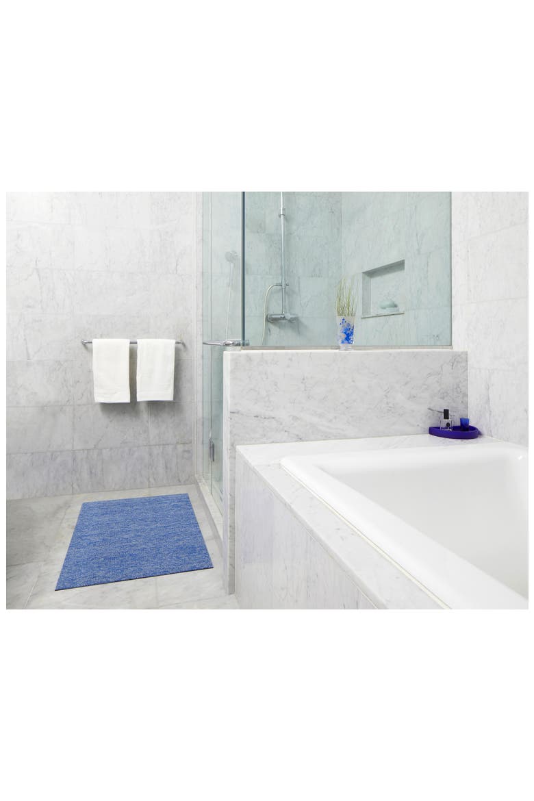 Heathered Shag Mat, Alternate, color, CORNFLOWER
