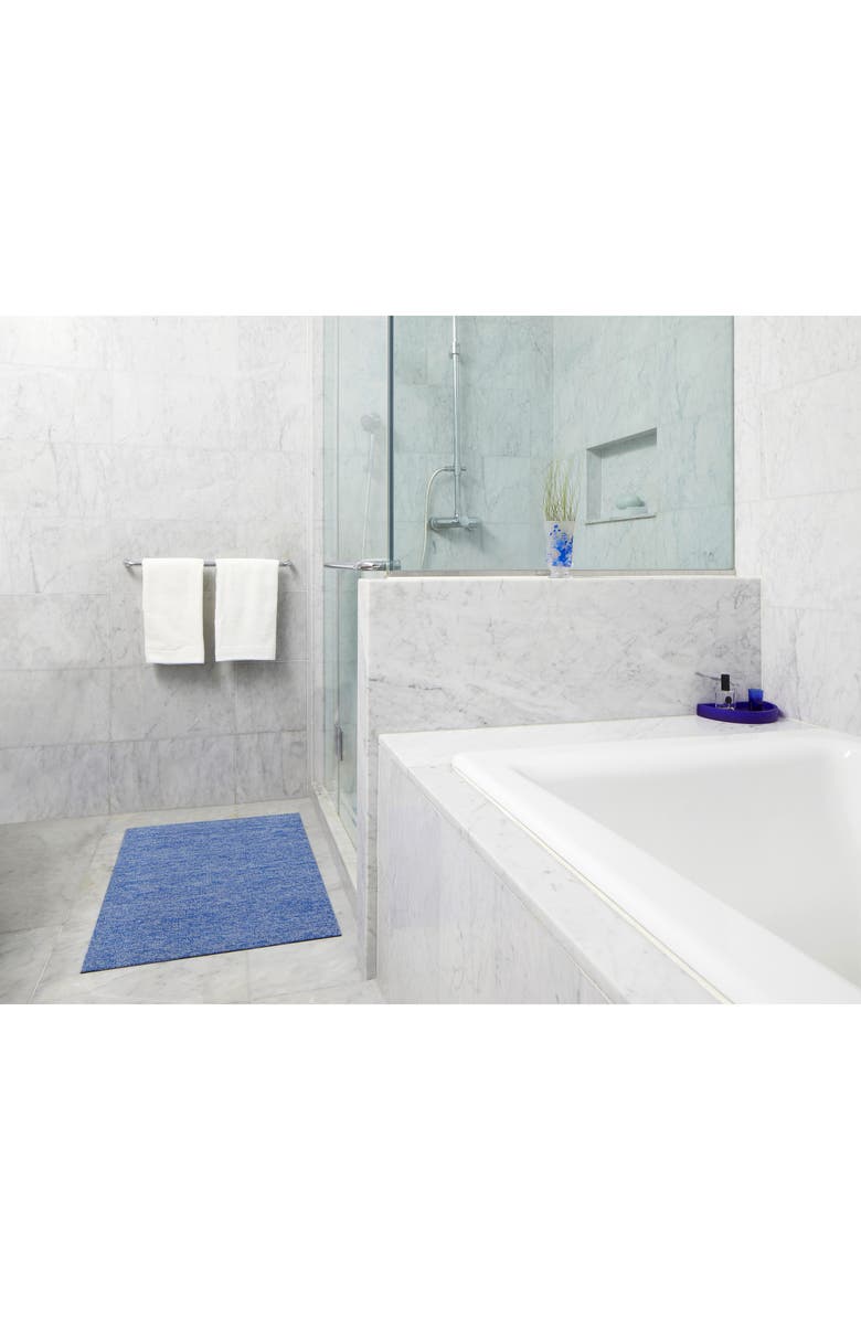 Chilewich Heathered Shag Mat, Alternate, color, Cornflower