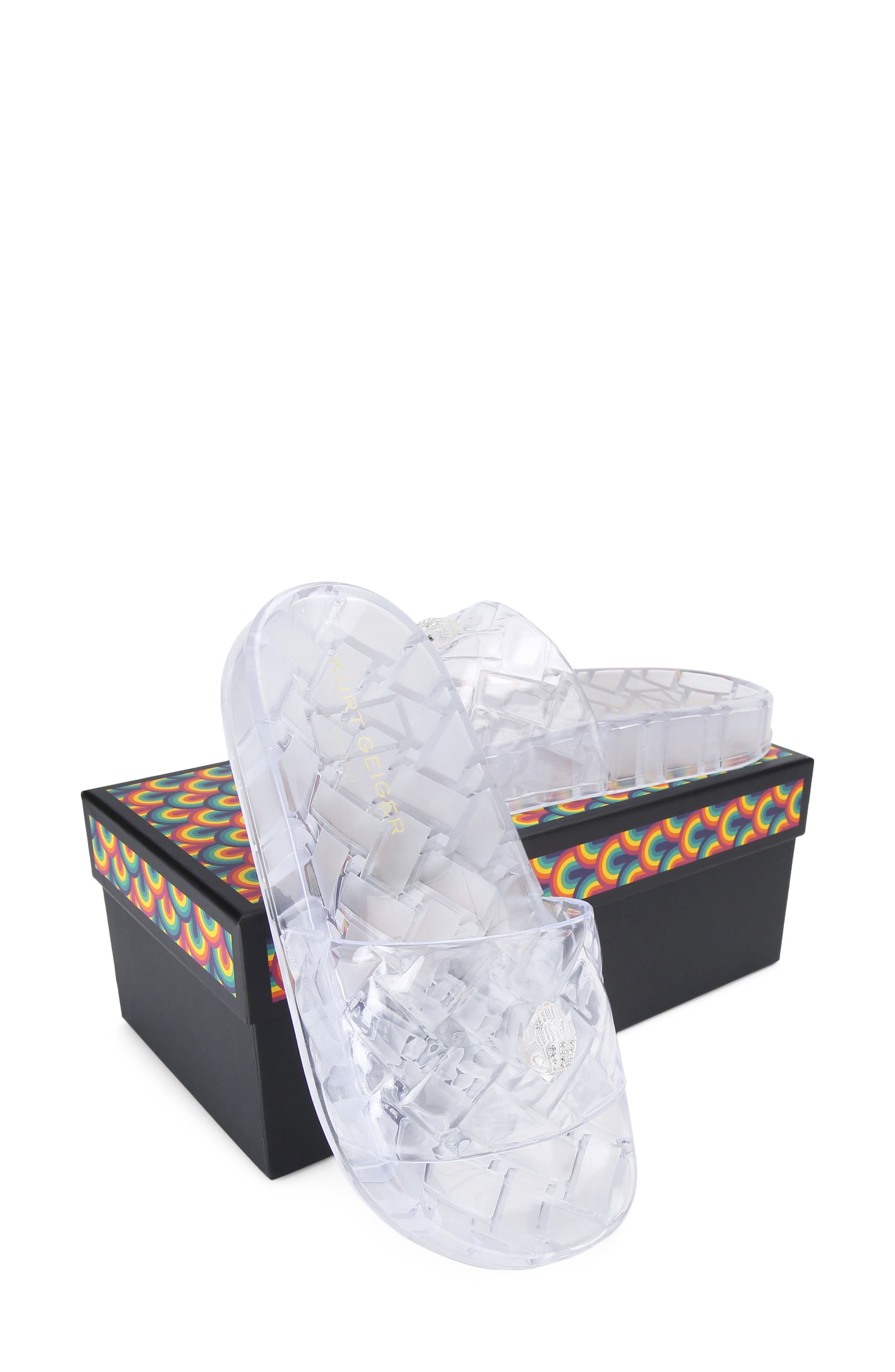 Meena Jelly Slide Sandal, Alternate, color, CLEAR