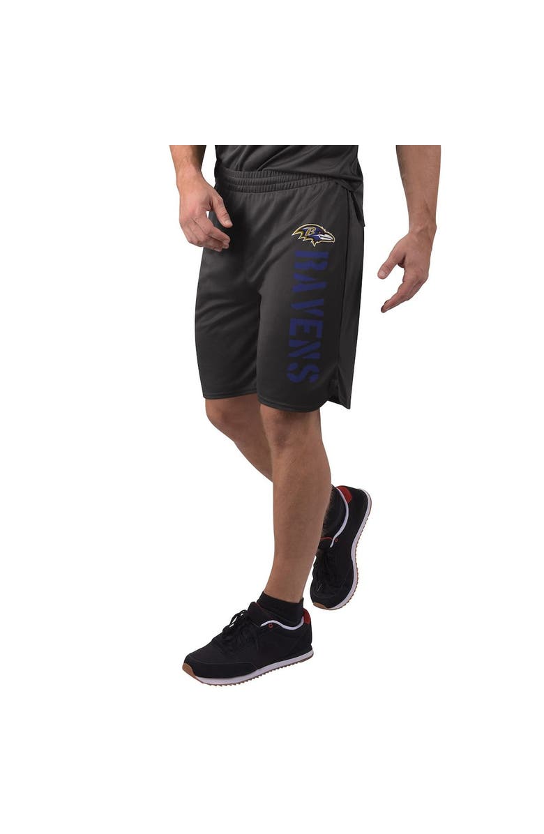 MSX BY MICHAEL STRAHAN Men's MSX by Michael Strahan Black Baltimore Ravens Team Shorts, Alternate, color,