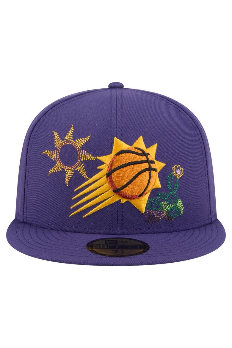 Men's New Era Purple Phoenix Suns State Stitch 59FIFTY Fitted Hat, Alternate, color, Purple