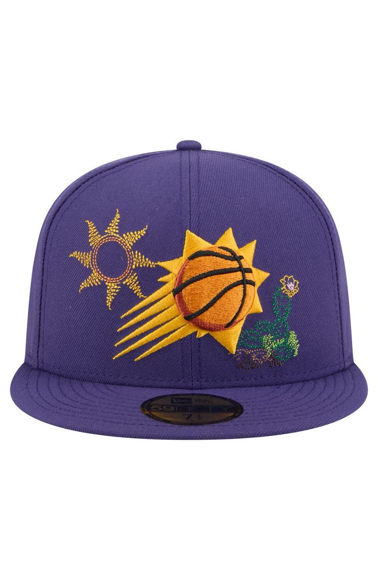 New Era Men's New Era Purple Phoenix Suns State Stitch 59FIFTY Fitted Hat, Alternate, color, Purple