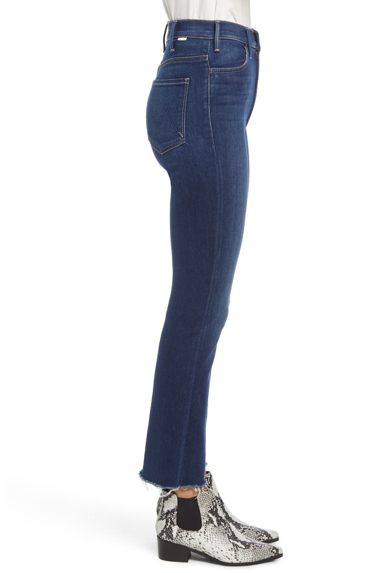 The Hustler Frayed High Waist Ankle Flare Jeans, Alternate, color, HOME MOVIE