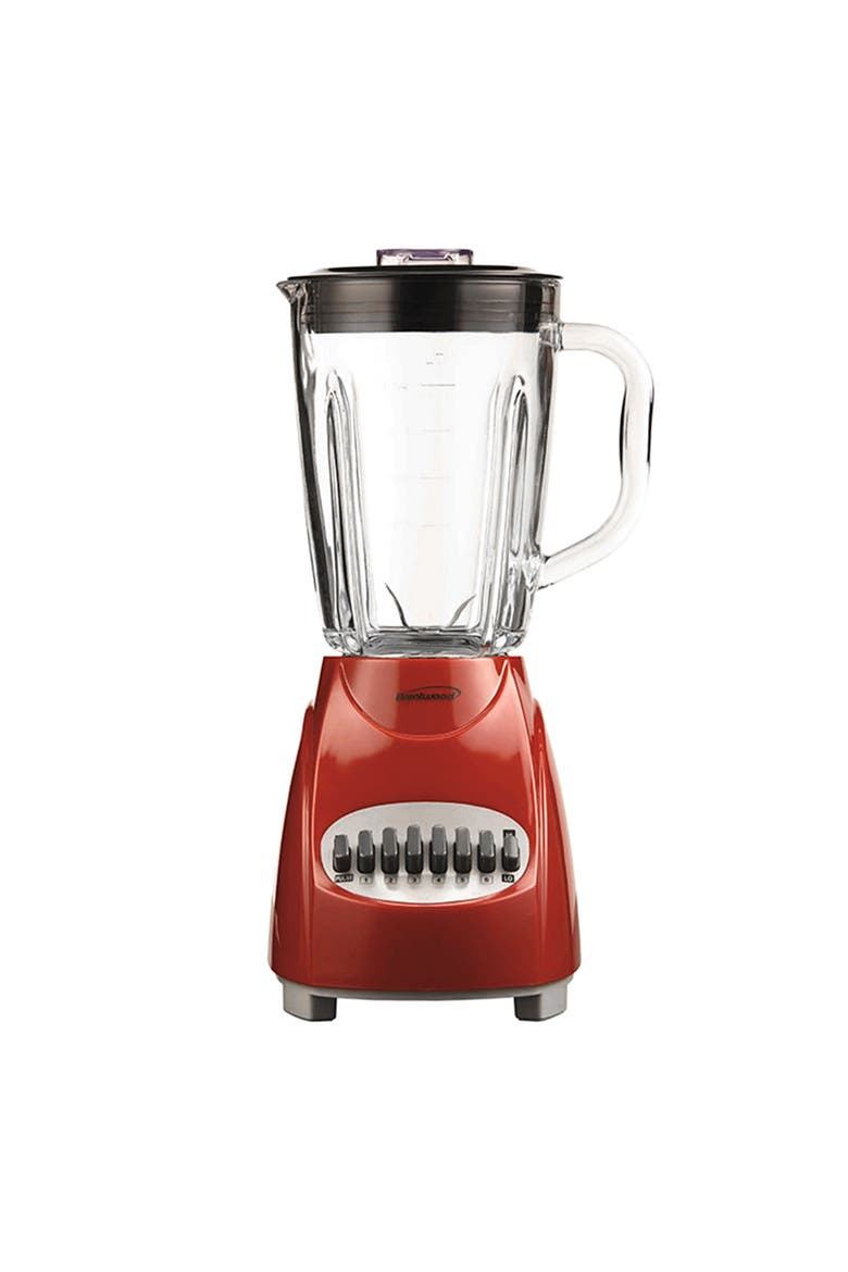 12 Speed Blender with Glass Jar, Main, color, Red