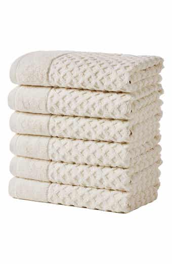 Diamond Waffle Texture 6-Pack Washcloth Set