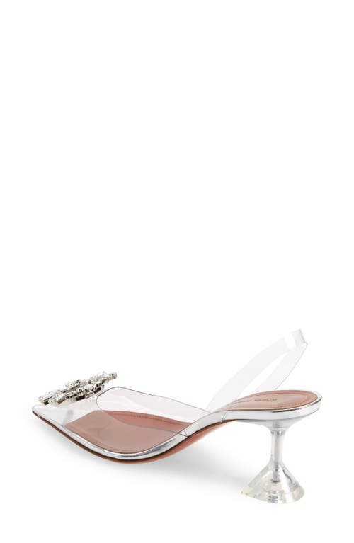 Amina Muaddi Begum Pointed Toe Slingback Pump In Transparent Pvc