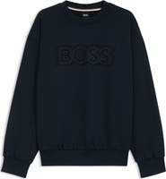 BOSS Soleri Logo Cotton Graphic Sweatshirt