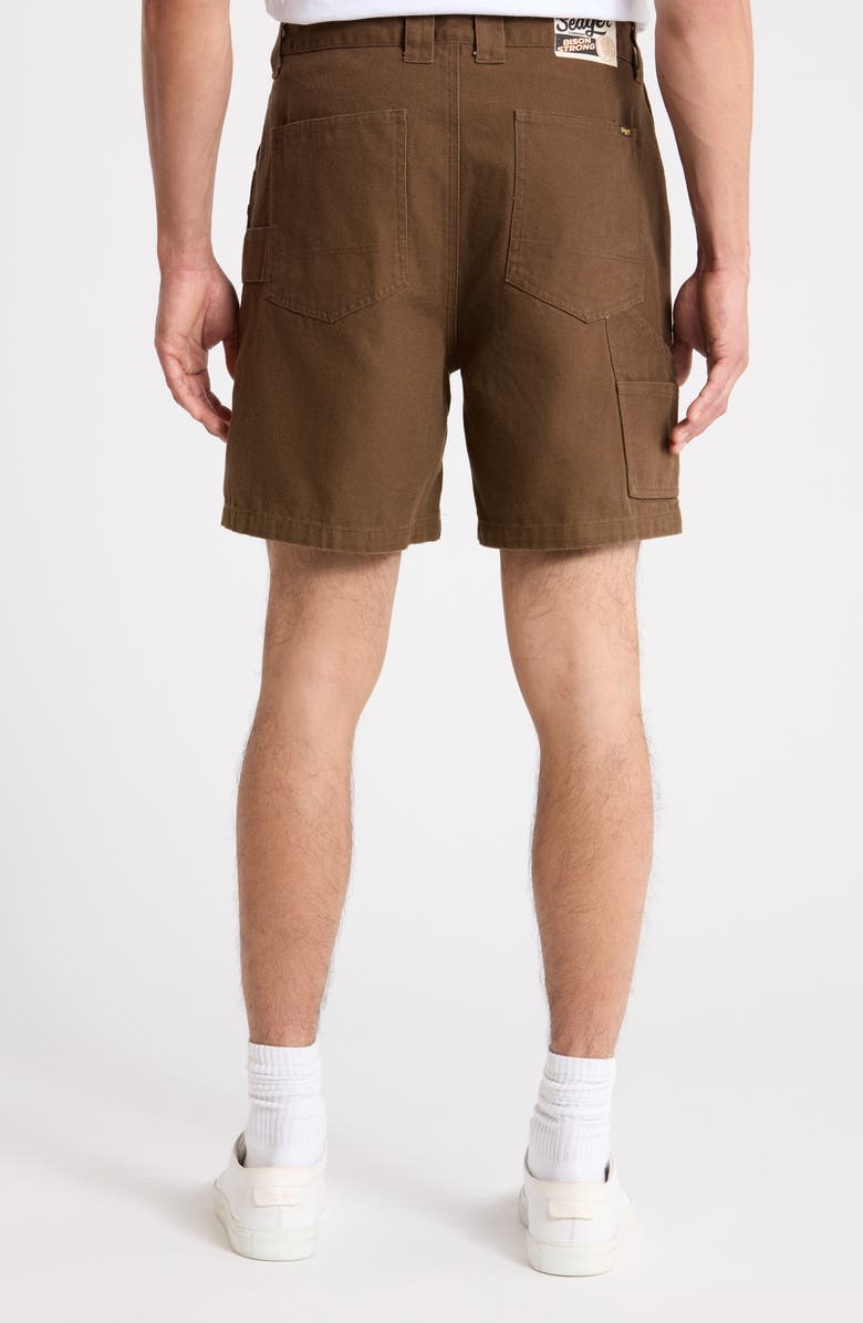 Seager Co Bison Flat Front Canvas Shorts, Alternate, color, Tobaccos