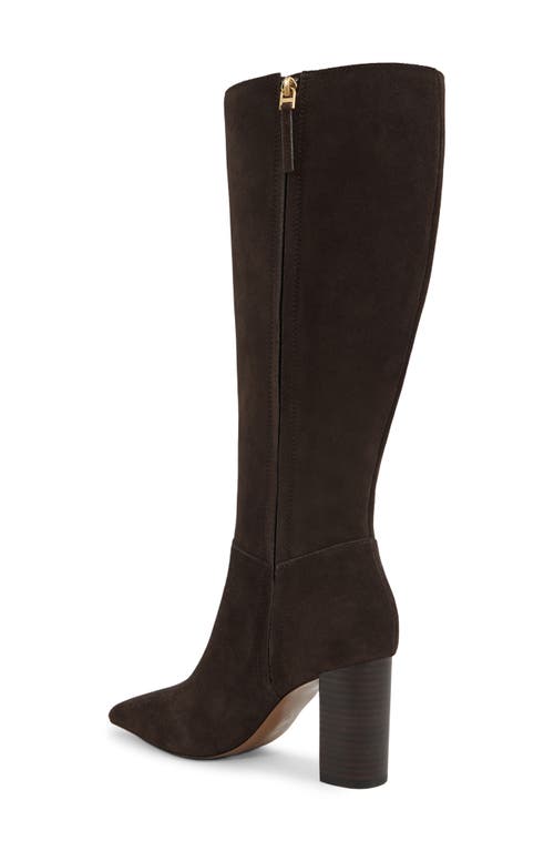 Reiss Bianca Pointed Toe Knee High Boot In Animal Print