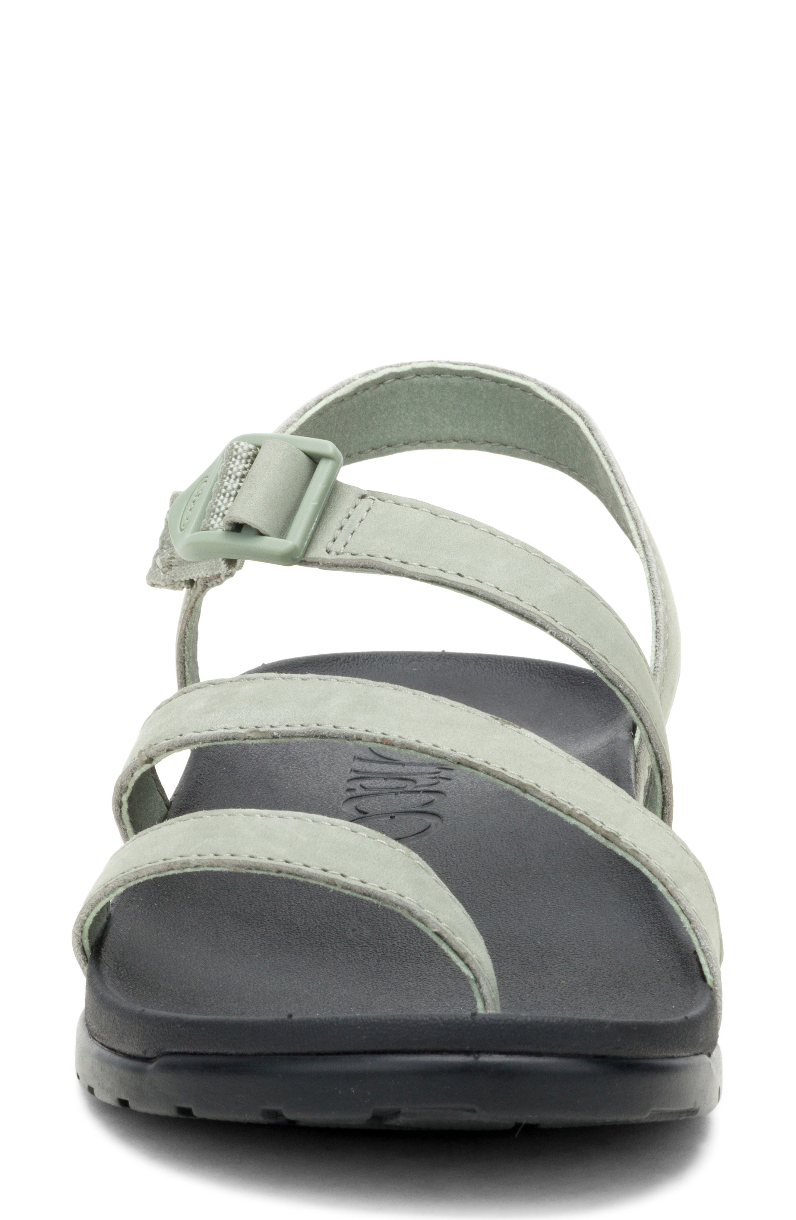 Lowdown Leather Sandal, Alternate, color, WHITE SAGE
