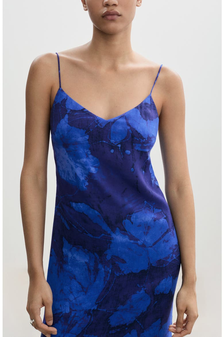 Tie Dye Print Dress, Alternate, color, BLUE