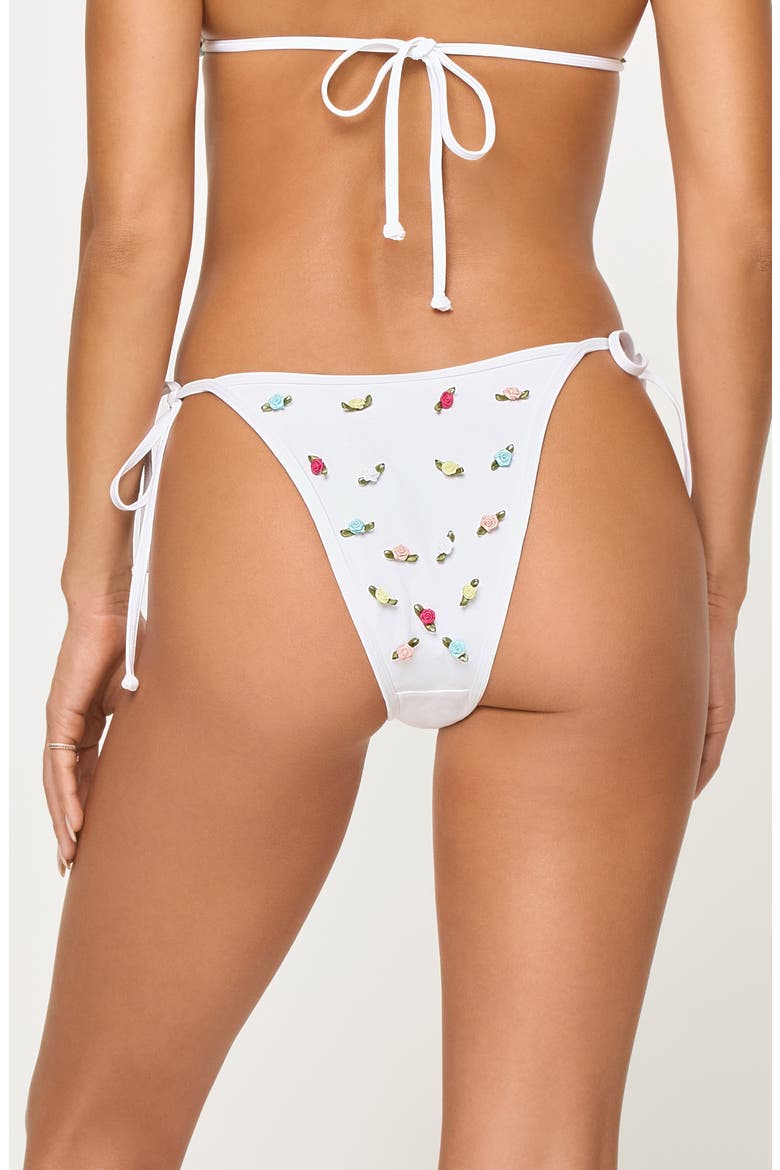 Levy Bitsy Rosette Bikini Bottoms, Alternate, color, WHITE