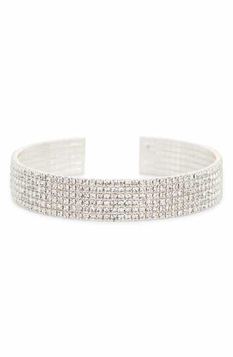 NORDSTROM RACK Multirow Crystal Cuff Bracelet