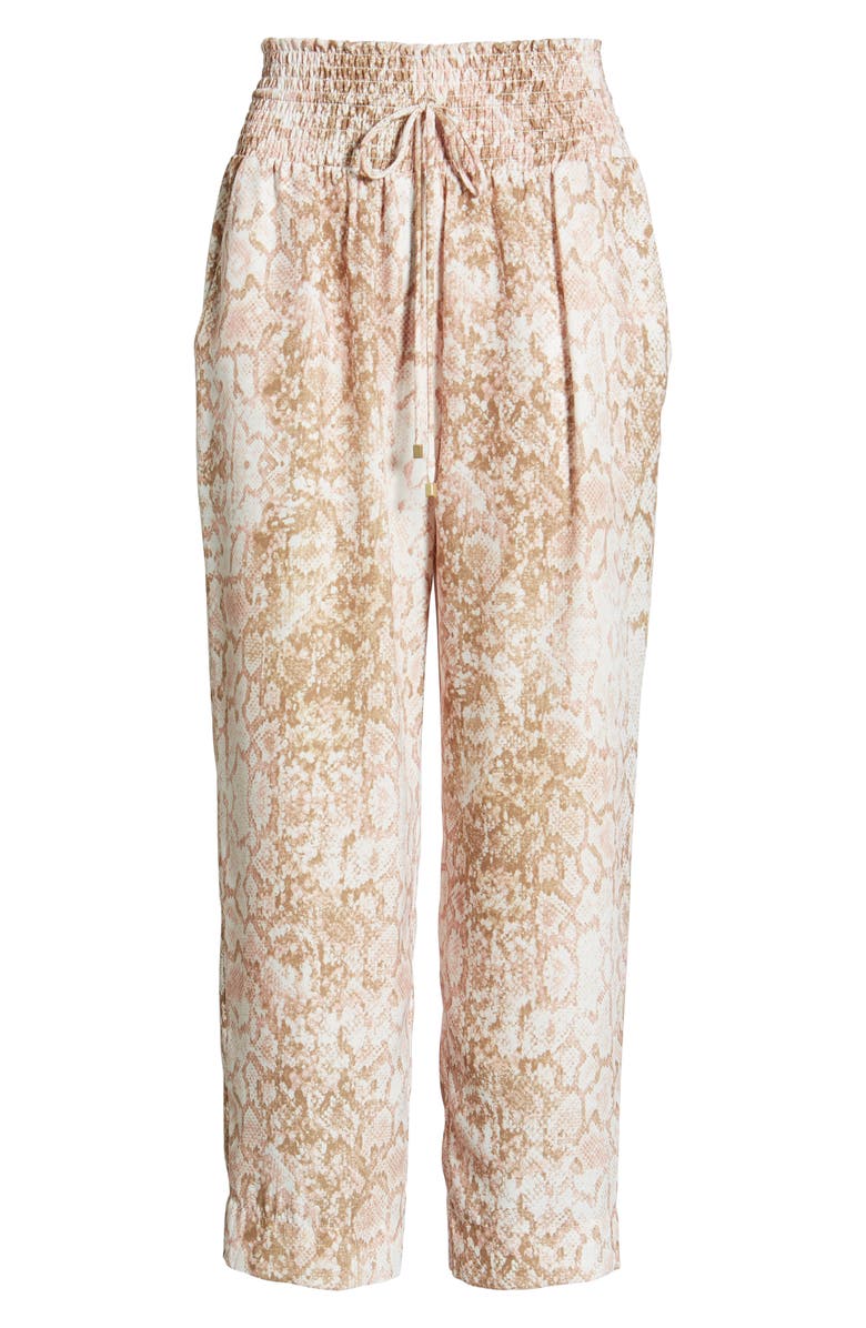 WAYF Amos Smocked Waist Pants, Alternate, color, 