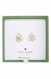 Kate Spade New York cubic zirconia & faux pearl cluster stud earrings