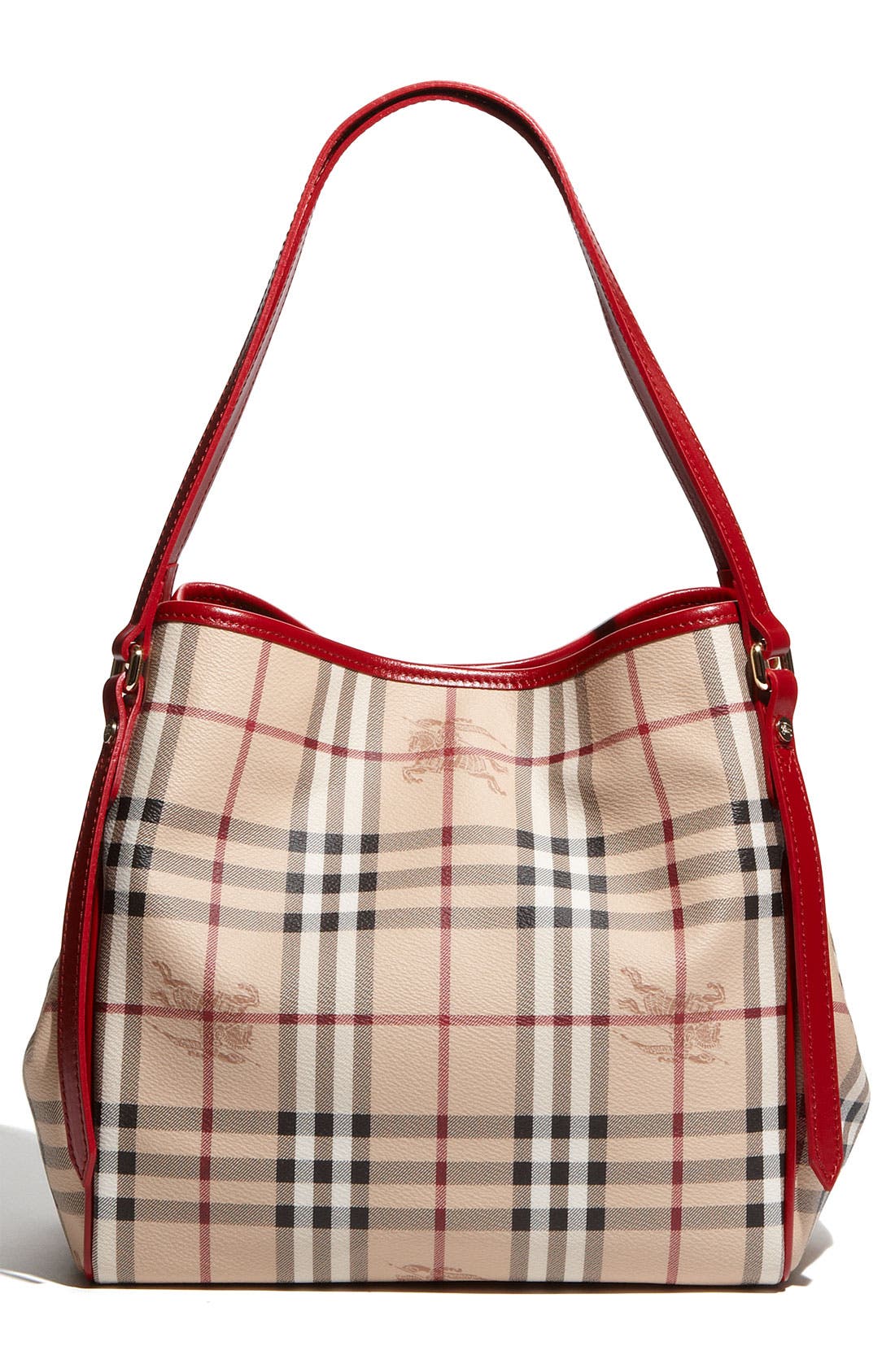 'Haymarket Check' Tote, Alternate, color, RED
