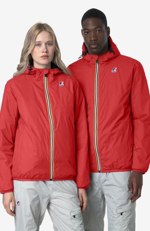 Shop K-way Le Vrai 4.0 Claude Warm Water Repellent Jacket In Red