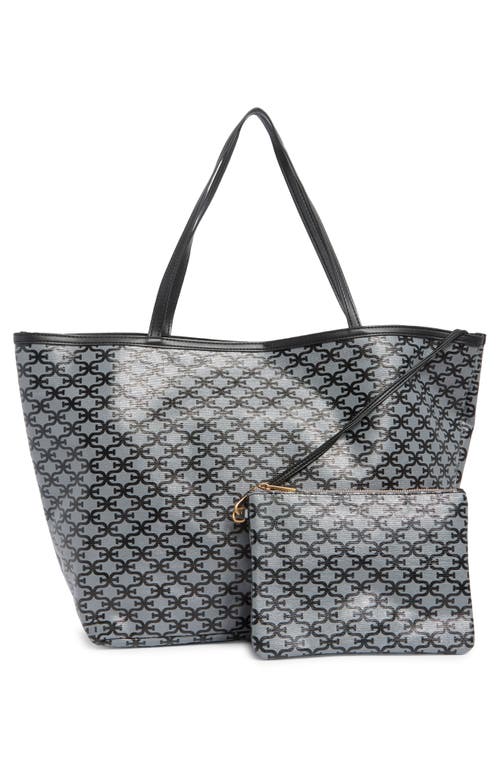 SAM EDELMAN SAM EDELMAN FELICIA MONOGRAM MEDIUM SHOPPER TOTE BAG