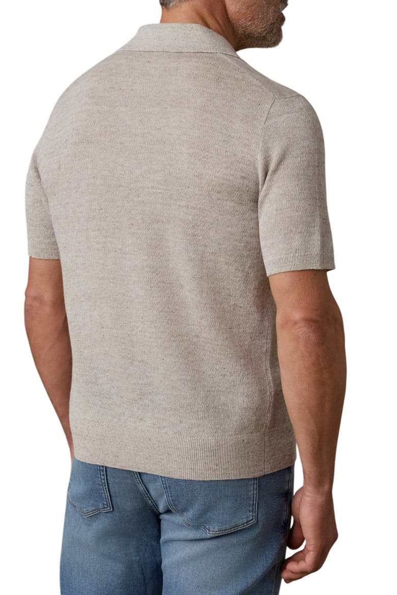 Stripe Linen Sweater Polo, Alternate, color, TROPIC SANDS MELANGE