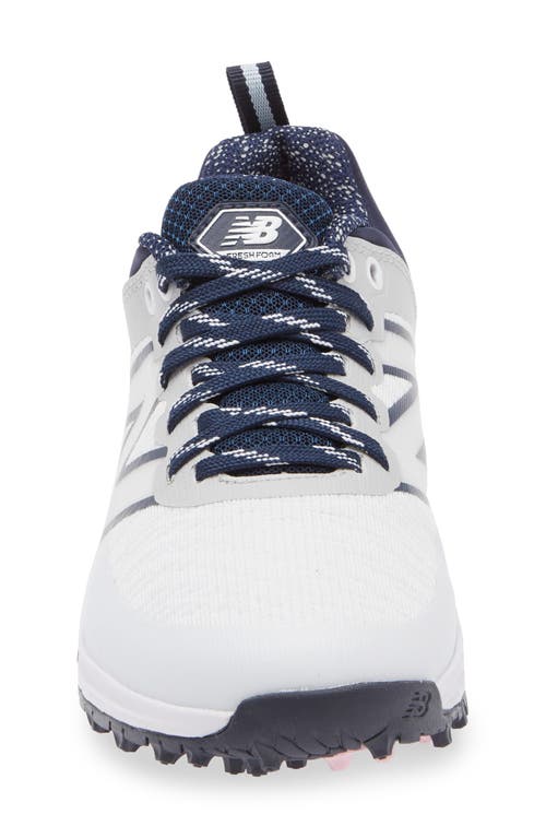 New Balance Golf Fresh Foam Contend V2 Waterproof Golf Shoe In White/navy