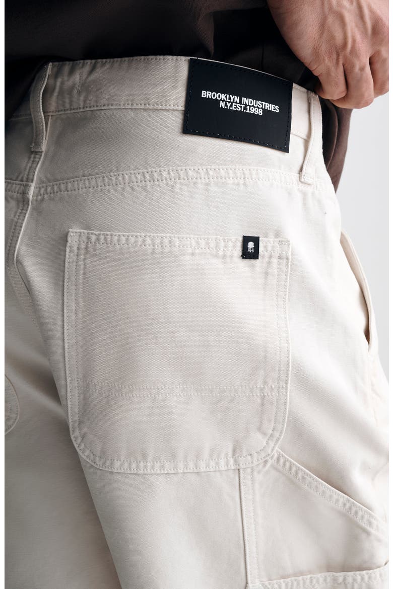 Williamsburg Relaxed Fit Canvas Carpenter Shorts, Alternate, color, CREAM COLORED CANVA