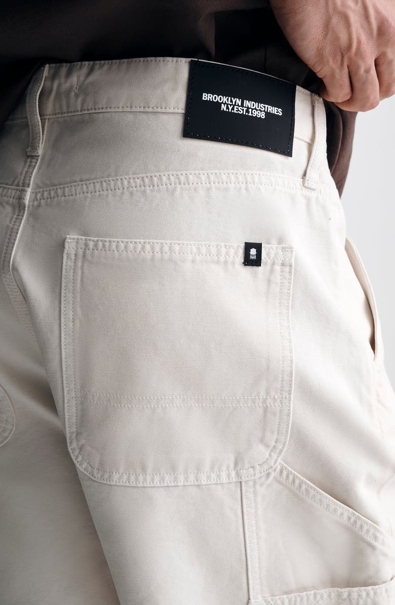 Brooklyn Industries Williamsburg Relaxed Fit Canvas Carpenter Shorts, Alternate, color, Cream Colored Canva