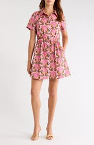 SUGARLIPS Kenda Peacock Shift Shirtdress