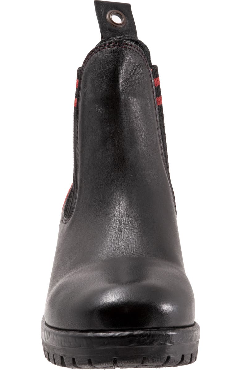 Bueno Florida Chelsea Boot, Alternate, color, Black/ Red Knit