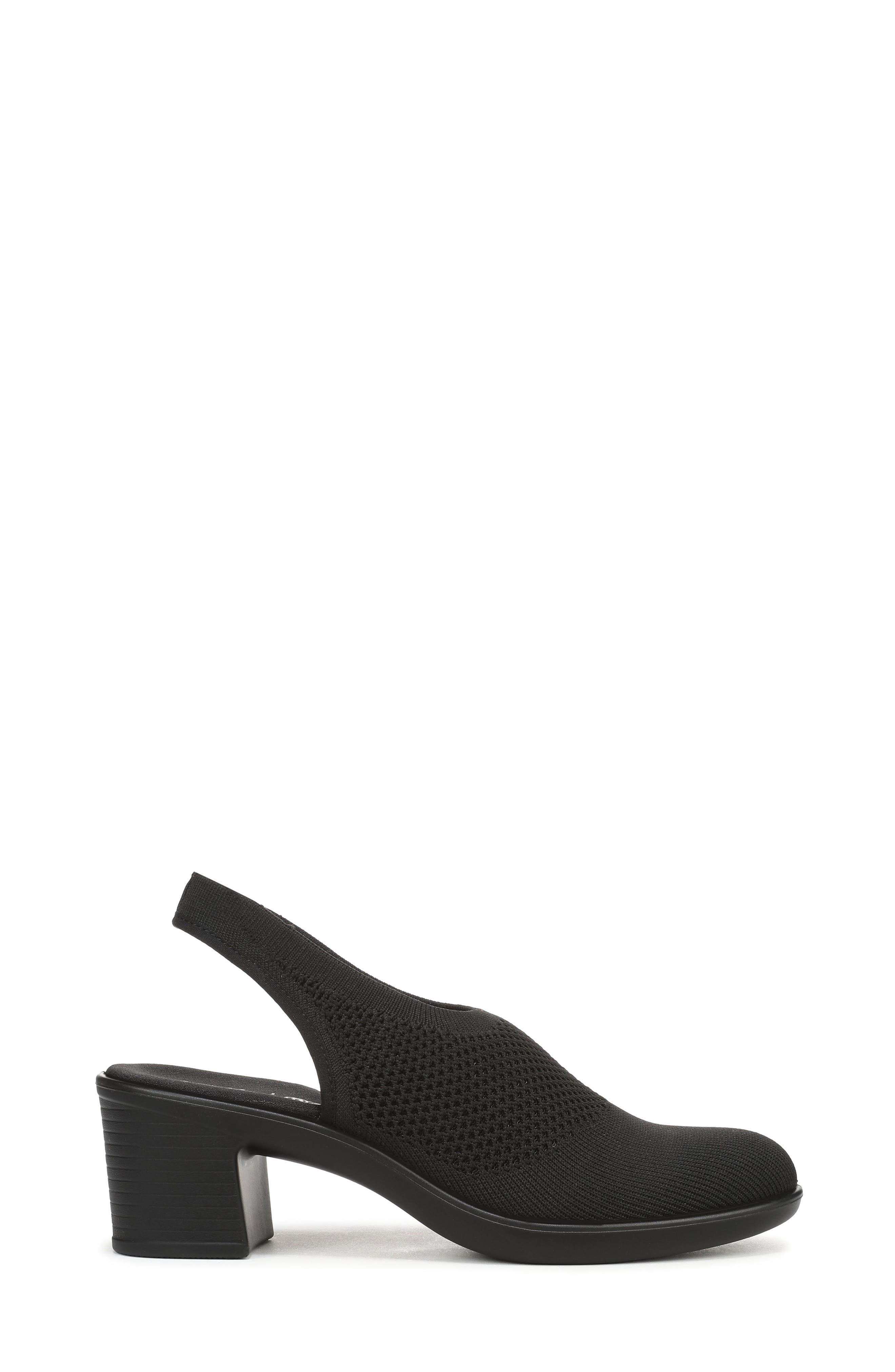 Lexington Slingback Pump, Alternate, color, BLACK KNIT FABRIC