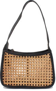 Street Level Mewali Rattan Shoulder Bag
