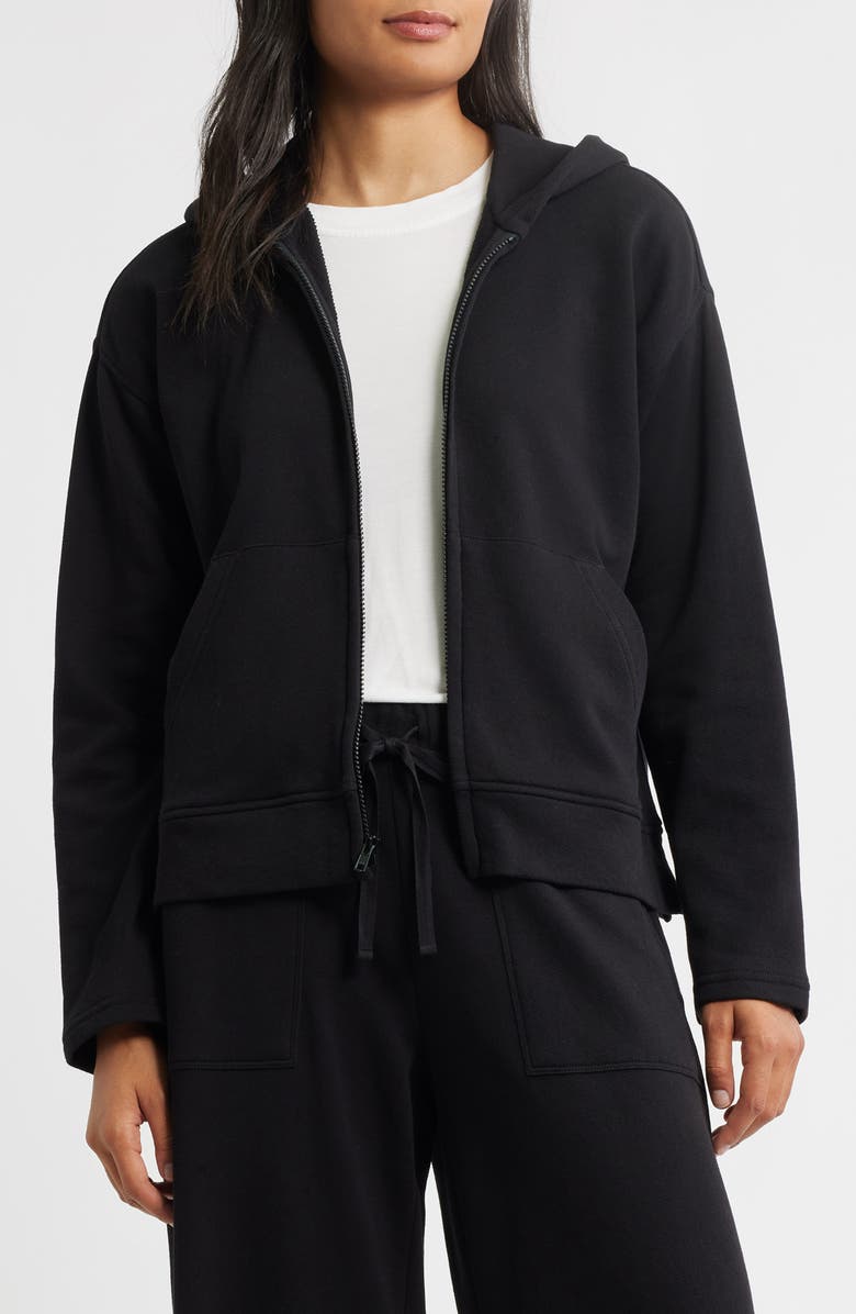 Eileen Fisher Organic Cotton Zip-Up Hoodie, Main, color, 