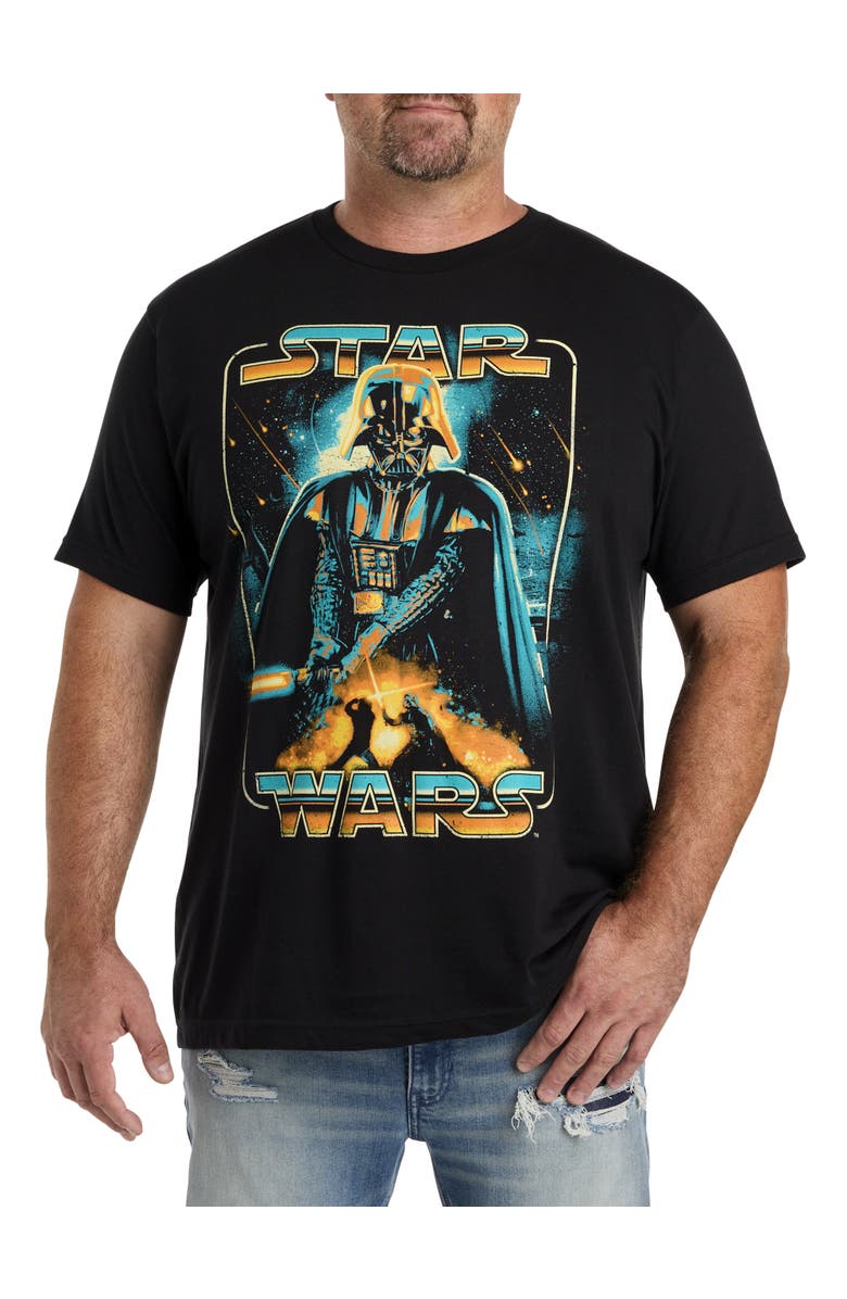 True Nation by DXL Big & Tall Star Wars Vadar Metal Graphic Tee, Main, color, 