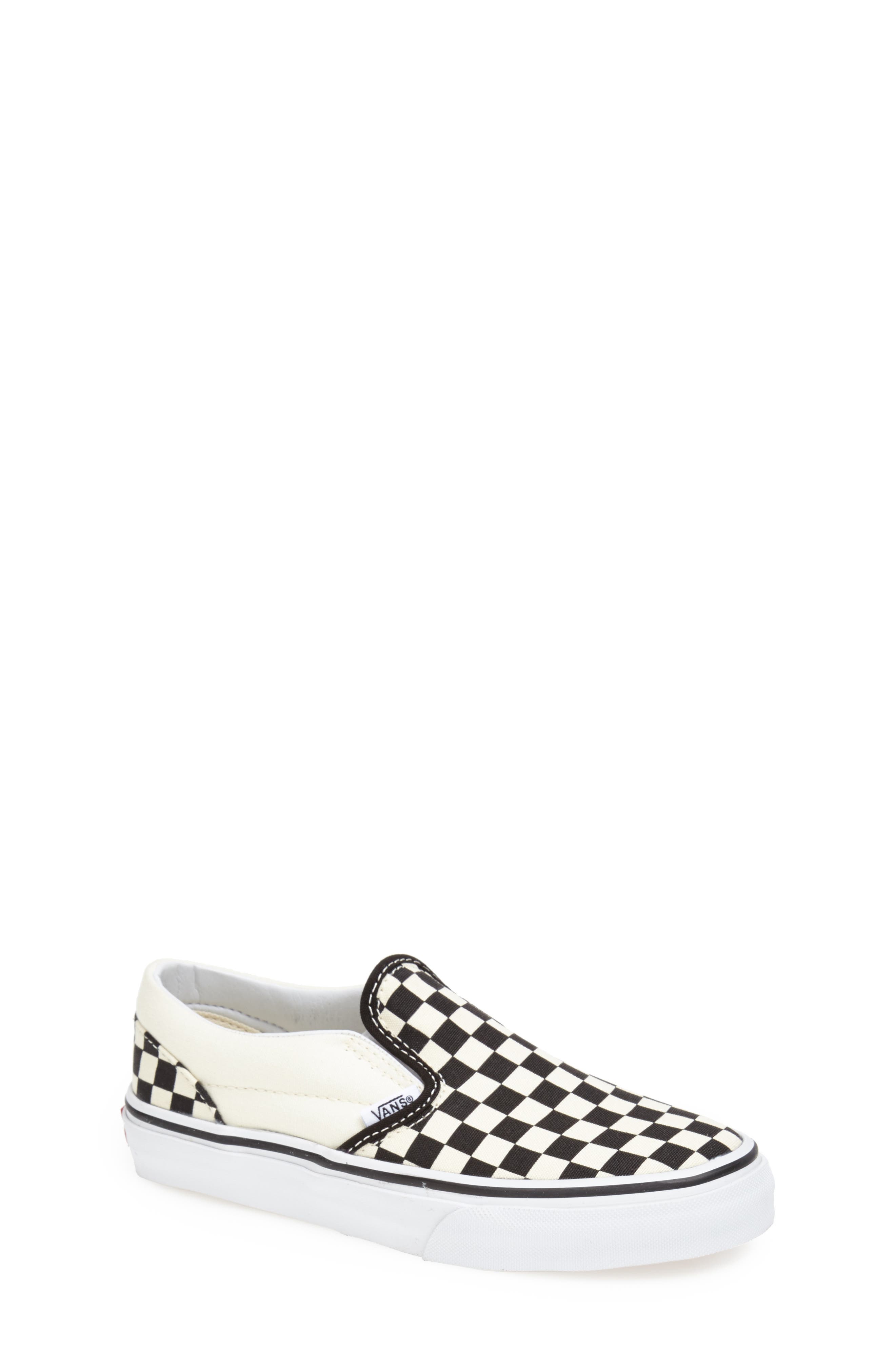 Vans Kids' Classic Checker Slip-On, Main, color, 