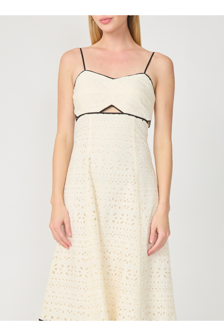Patricia Dress, Alternate, color, Light khaki eyelit lace