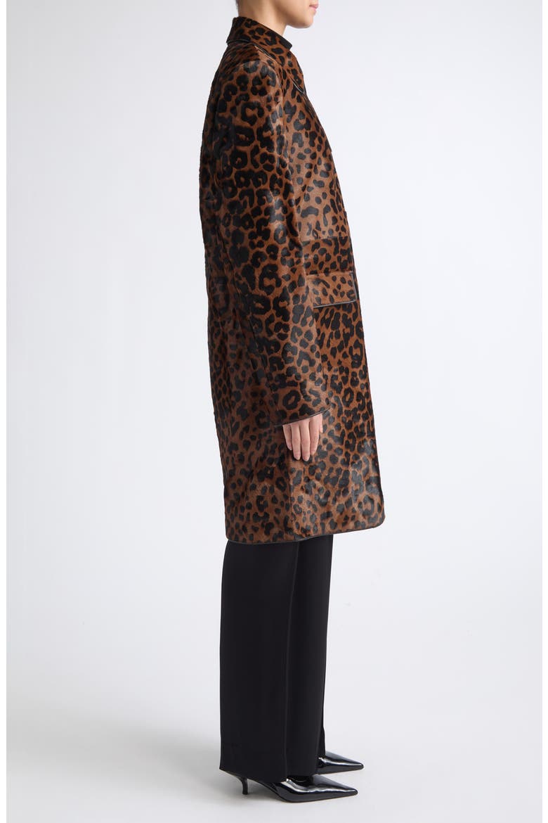 Leopard Print Genuine Calf Hair Coat, Alternate, color, LEOPARD