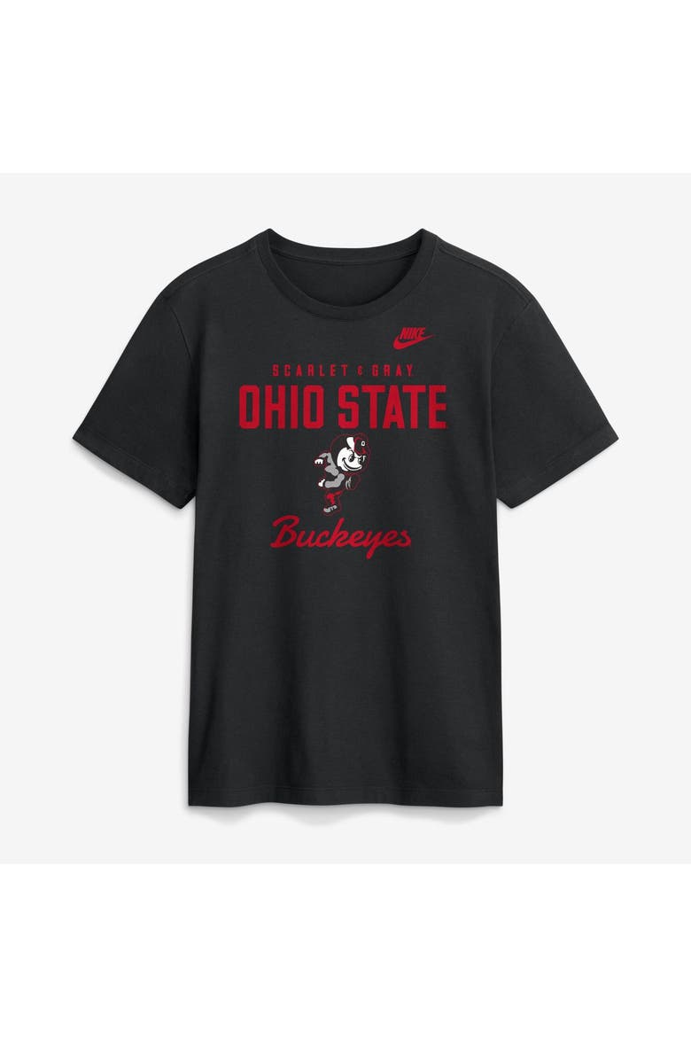 Men's Nike  Black Ohio State Buckeyes Legacy Stacked Established T-Shirt, Main, color, Black