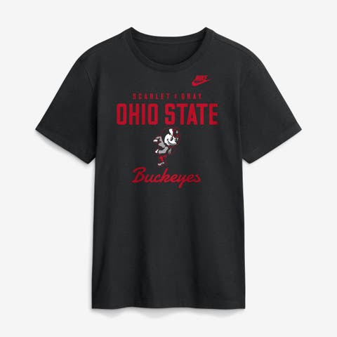 Men's Nike  Black Ohio State Buckeyes Legacy Stacked Established T-Shirt