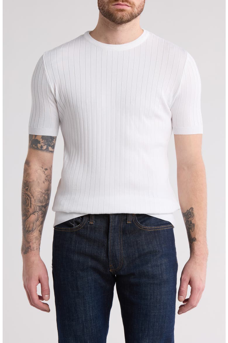 Slim Fit Sweater T-Shirt, Main, color, WHITE