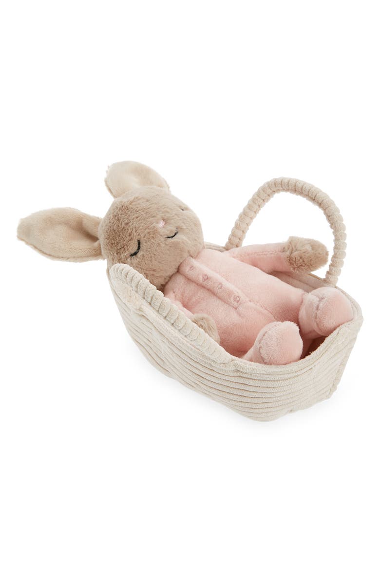 Jellycat Rock-A-Bye Bunny Stuffed Animal & Basket Set, Main, color,
