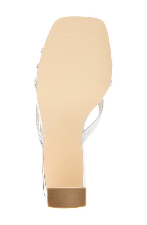 Xoxo Fanny Crossover Strap Slide Sandal In Silver