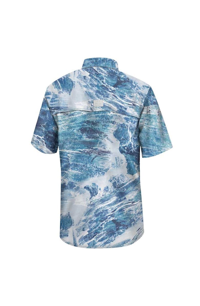 COLOSSEUM Men's Colosseum  Blue Pitt Panthers Realtree Aspect Charter Full-Button Fishing Shirt, Alternate, color, Blue